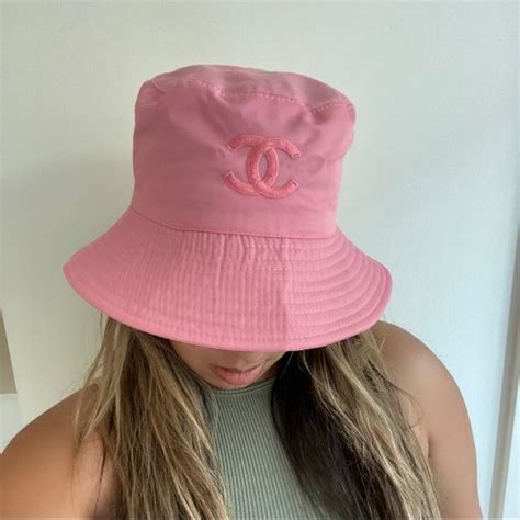 chanel inspired bucket hat|vintage chanel hat.